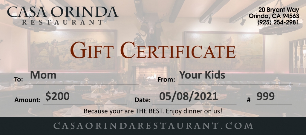Restaurant Gift Certificate Template (1) - TEMPLATES EXAMPLE | TEMPLATES  EXAMPLE